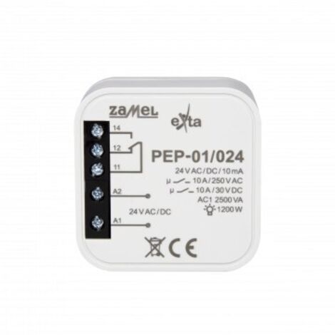 Relé electromagnético admisible 24 V CA/CC, 10 A PEP-01/024