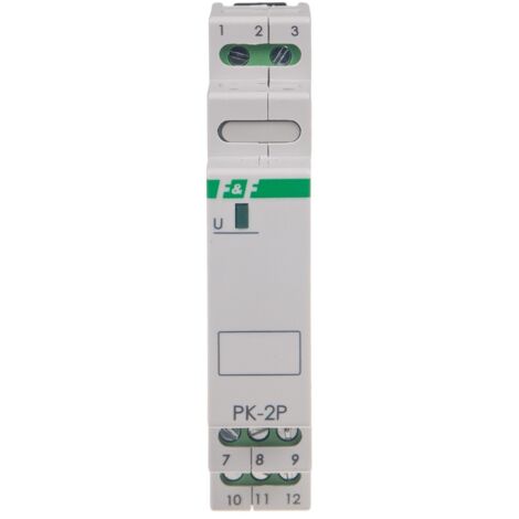 Relè elettromagnetico PK-2P 24V AC/DC, contatto: 2P I=2x8A, 1 modulo