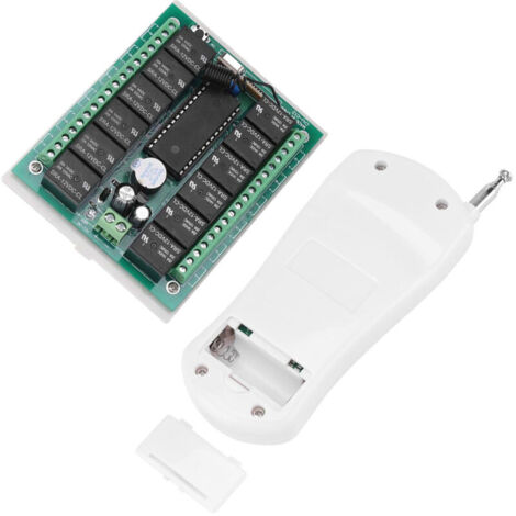 Relè Eosnow 12V CC, 12 canali, telecomando wireless RF, trasmettitore e ricevitore