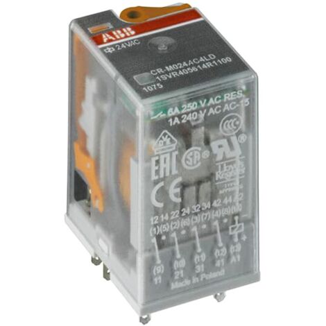 Relé industrial Abb CR-M 230V 4 contactos conmutados con LED ER 5926