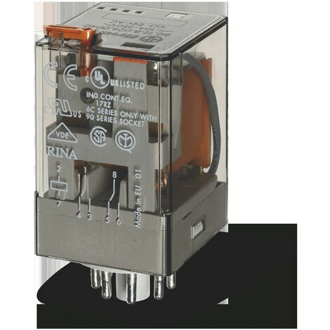 Relè Industriale 2 Contatti 10A AC 50Hz Bobina 230V