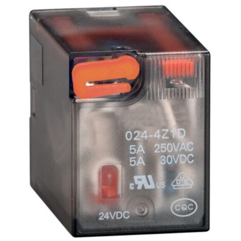Rele' Industriale 4 Scambi 5A 12Vdc + Led ( LOVATO cod. HR604CD012 )