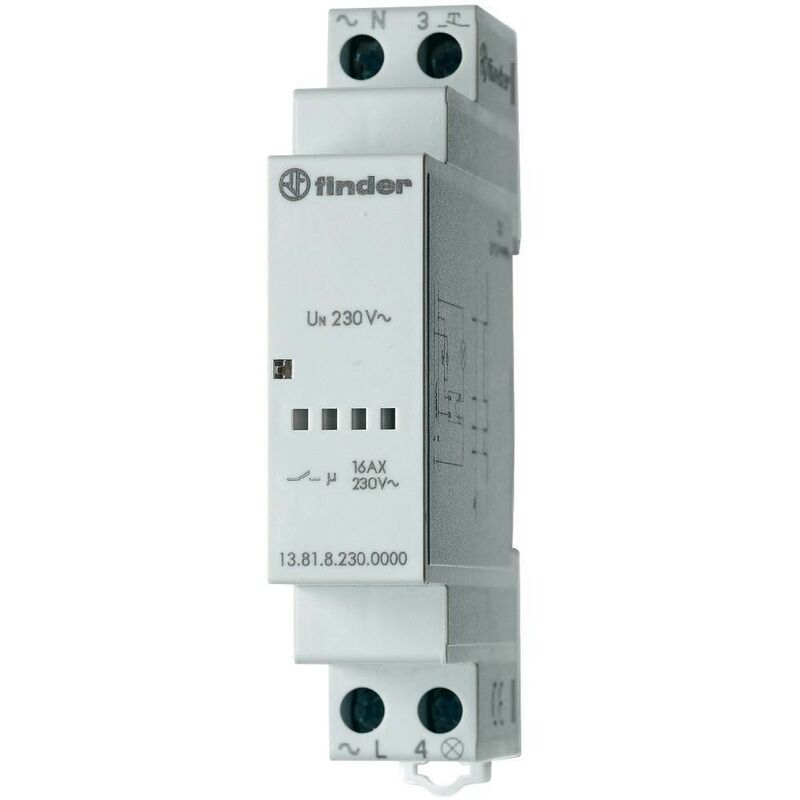 Bipolare Modulare Relè Interruttore A Impulsi 230Vac 10A - Modulare Bipolare INT230MC Componenti Elettrici - 6