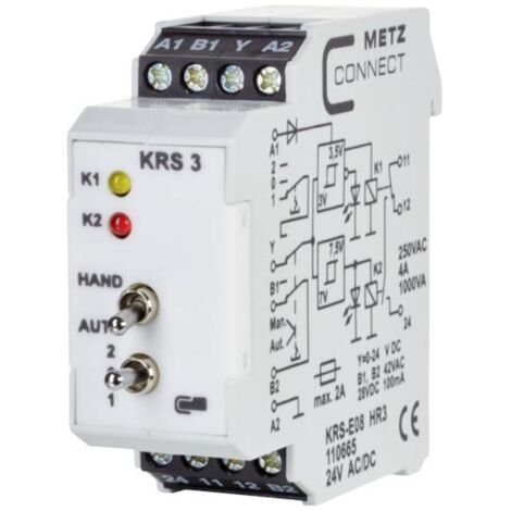 Relè metz connect KRS E08 HR3 grigio 24V AC DC