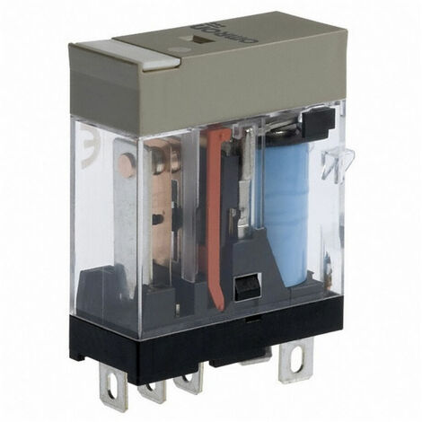 Relè monostabile serie G2R-2, DPDT, bobina 24V cc, A innesto
