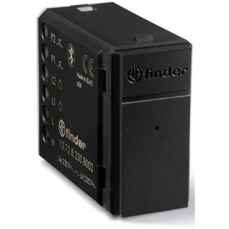 Relè multifunzione Finder Yesly Bluetooth 2 canali BLE nero 13728230B002