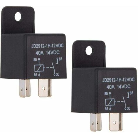 Relé para automóvil de 4 pines, 40 A, SPST, 12 V, modelo n.° JD2912-1H-12VDC, 40 A, 14 V CC, interruptores y arrancadores automáticos, paquete de 2