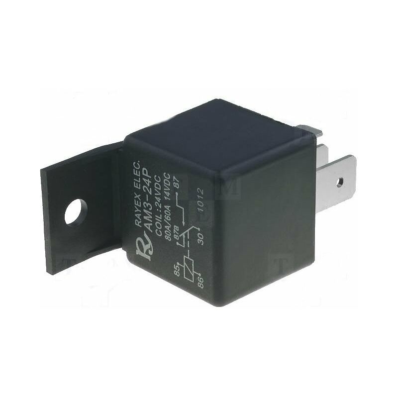 

RELE Para Coche 24VDC 80A 1,8W Faston AM3-24P