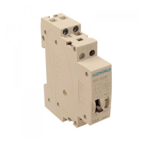 Relè Passo Passo Impulse Relay Modulare 1M 2NO 16A AC 230V /DC 110V IP20 IEC60669-2-2 BIR-16/20