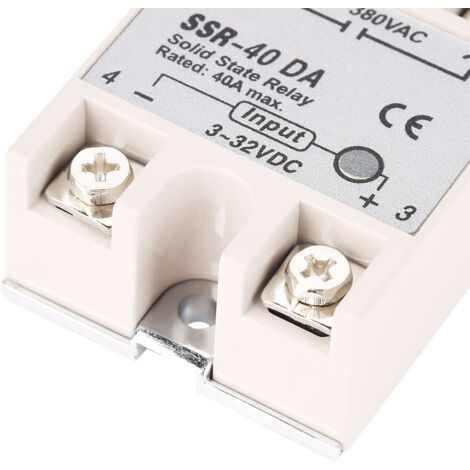 Relè, relè CA CC ingresso 40 A SSR-40DA Uscita 3-32 V Monofase compatto silenzioso per apparecchiature petrolchimiche