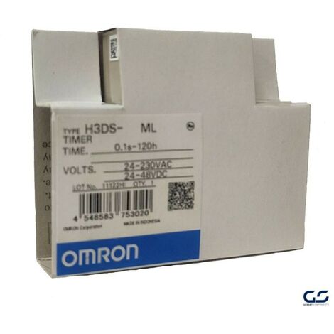 Relé Temporizador 0.1 s, 120 h 24-230VAC 24-48VDC, Omron H3DS-ML