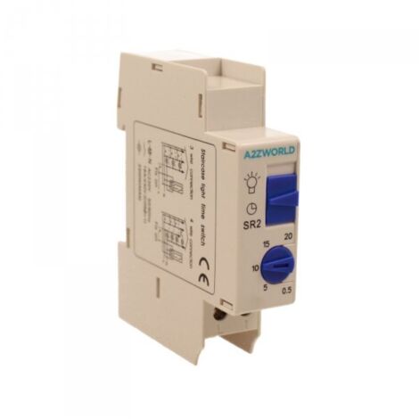 Relè Temporizzatore Modulare, Timer Per Luce Scale, 1M 0,5Min / 20Min 16A AC 230V, IP20 IEC60730-2-7 SR2