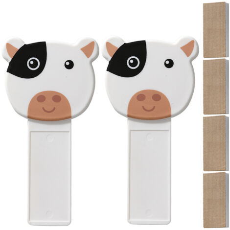 Releveur de Siège Toilette Cartoon 2 Pièces - Poignée de Levage pour Siège de WC, Installation Facile Adhésif Double Face, Matière PP Léger et Durable, Design Mignon Animaux pour Salle de Bain