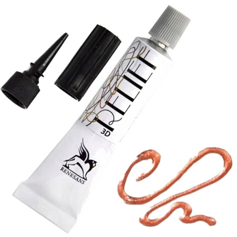 Relief liner Déco' Renesans peinture pour vitrail 3D verre 20ml 10 CUIVRE