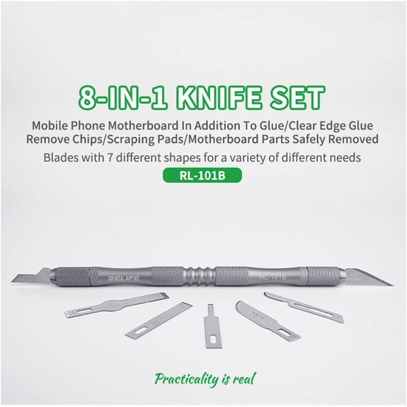 Relife Rl-101b 8-In-1 Blade Tool Kit For Mobile Repairs Oem 18462