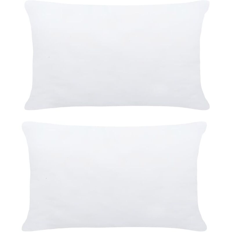 

vidaXL Relleno de Cojín Blanco 2 Unidades 50x30 cm - Blanco