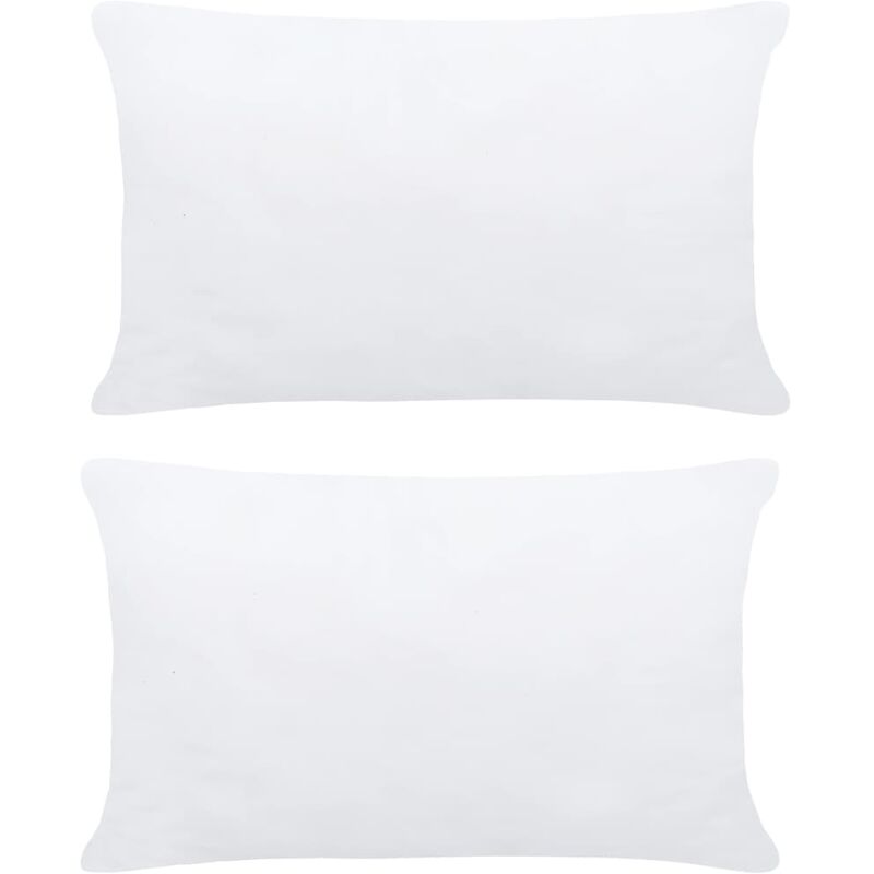 

vidaXL Relleno de Cojín Blanco 2 Unidades 70x50 cm - Blanco