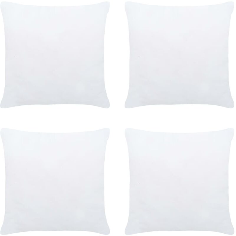 

vidaXL Relleno de Cojín Blanco 4 Unidades 60x60 cm - Blanco