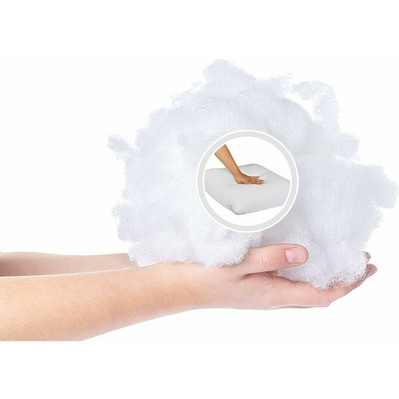 

Relleno de microfibra 100% de poliéster para almohadas, cojines y peluches. Fibra sintética lavable. Relleno de silicona 3Kg