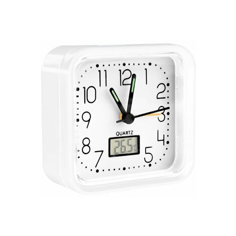 RELOJ COCINA CUADRADO BLANCO/CROMO 20CM KÜKEN - Küken