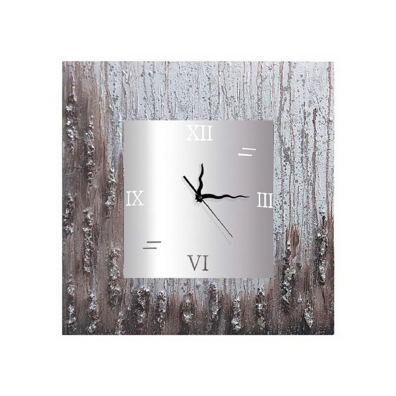 

Lohoart - Reloj artesanal de paredStone Marrón - Plata70x70