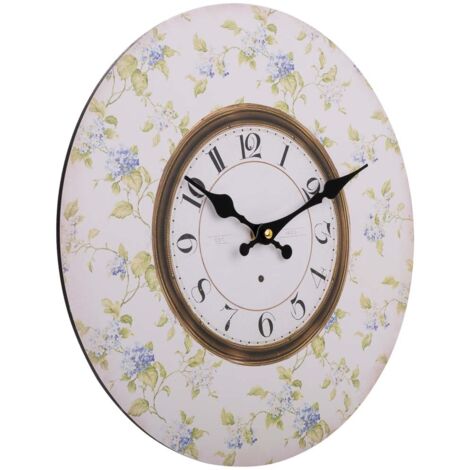 Reloj blanco de madera 60x60x2cm