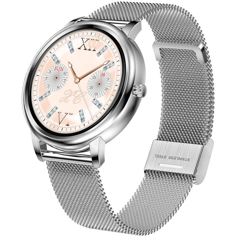 

Reloj BT inteligente para mujer Pantalla a color de 1.09 pulgadas IP67 Reloj a prueba de agua Contador de pasos Frecuencia cardiaca Monitoreo de la