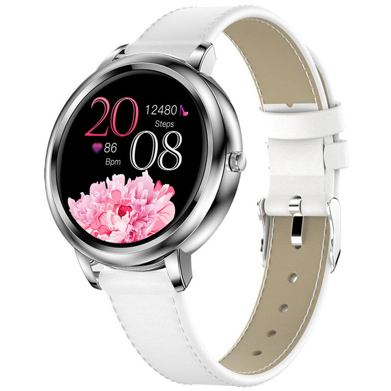 

Reloj BT inteligente para mujer Pantalla a color de 1.09 pulgadas IP67 Reloj a prueba de agua Contador de pasos Frecuencia cardiaca Monitoreo de la