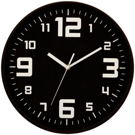 Reloj color negro ø30cm