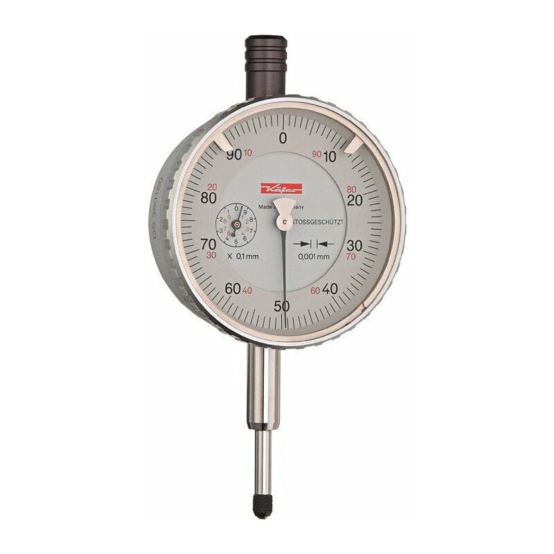 

Reloj comparador FM1101 1 mm de longitud 0,001 mm con protección contra golpes con calibre KÄFER