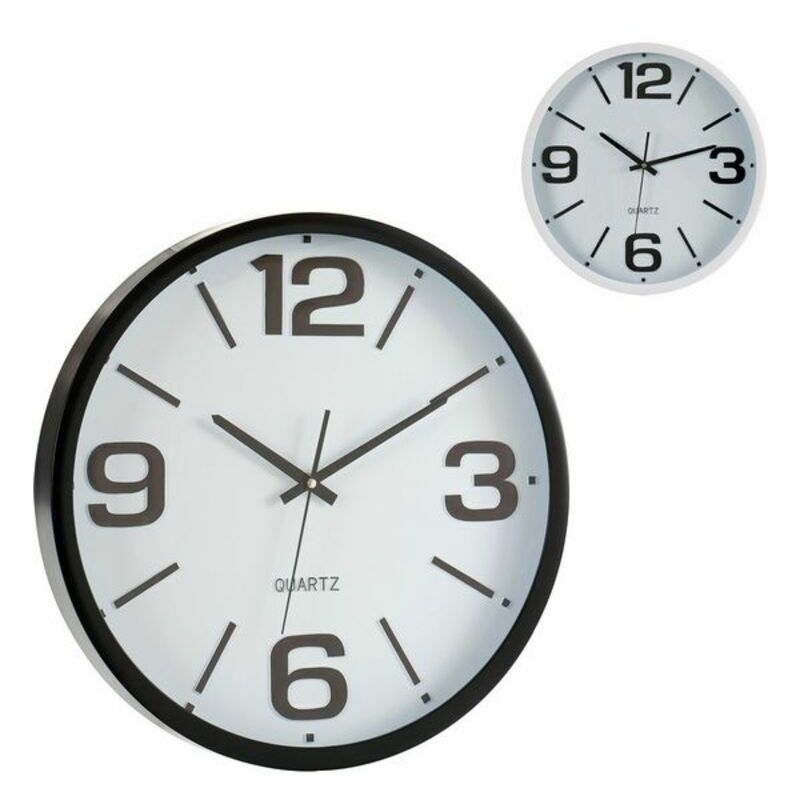 

Reloj Blanco y negro Cristal Plástico (40 x 5 x 40 cm)