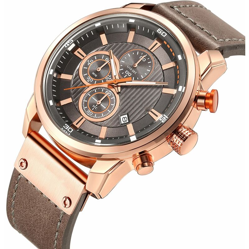 

Reloj de alta calidad, resistente al agua, de cuarzo, analogico, digital, de cuero, moda, informal, de negocios, para hombres, relojes