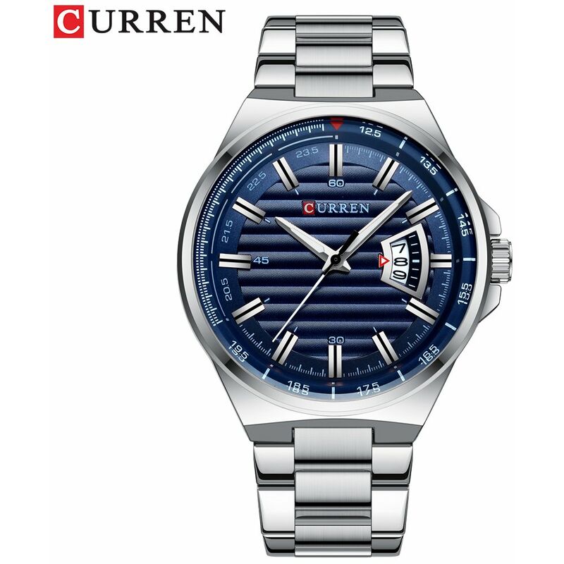 

Reloj para hombre, calendario de negocios de moda, manos luminosas, reloj de cuarzo, caja de aleacion exquisita clasica, correa de acero inoxidable,