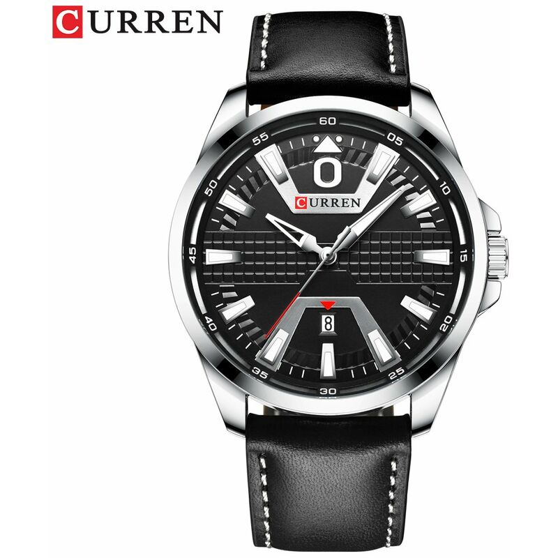 

Reloj para hombre, calendario de negocios de moda, manos luminosas, reloj de cuarzo, caja de aleacion exquisita clasica, correa de cuero, reloj de