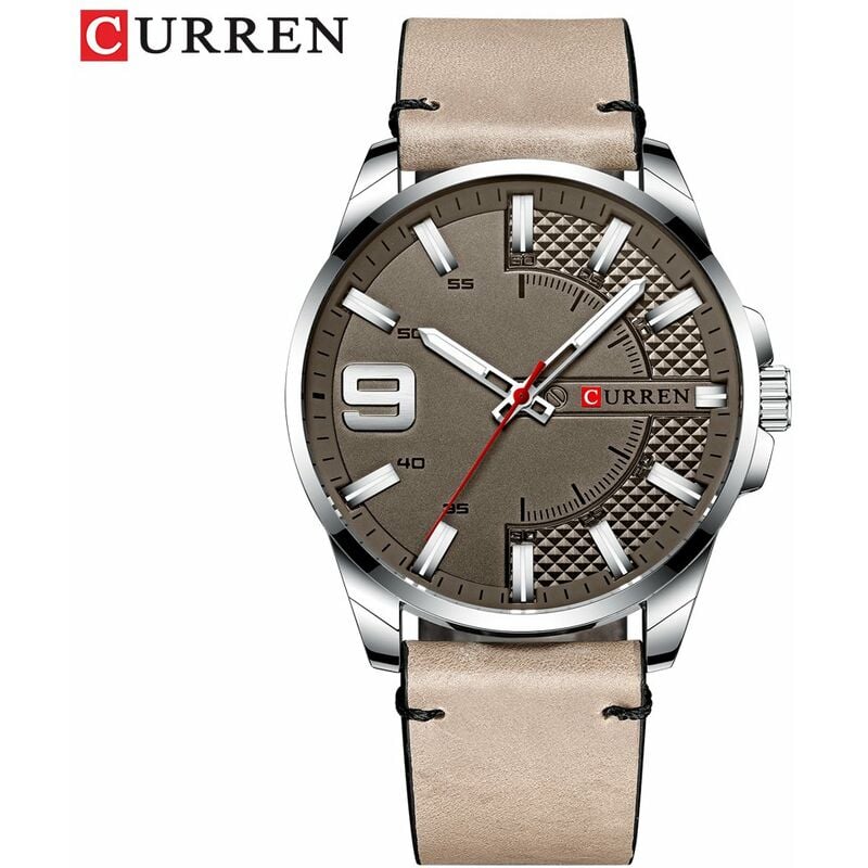 

Reloj para hombre, reloj de cuarzo con manos luminosas de negocios a la moda, caja de aleacion exquisita clasica, correa de cuero, reloj de pulsera