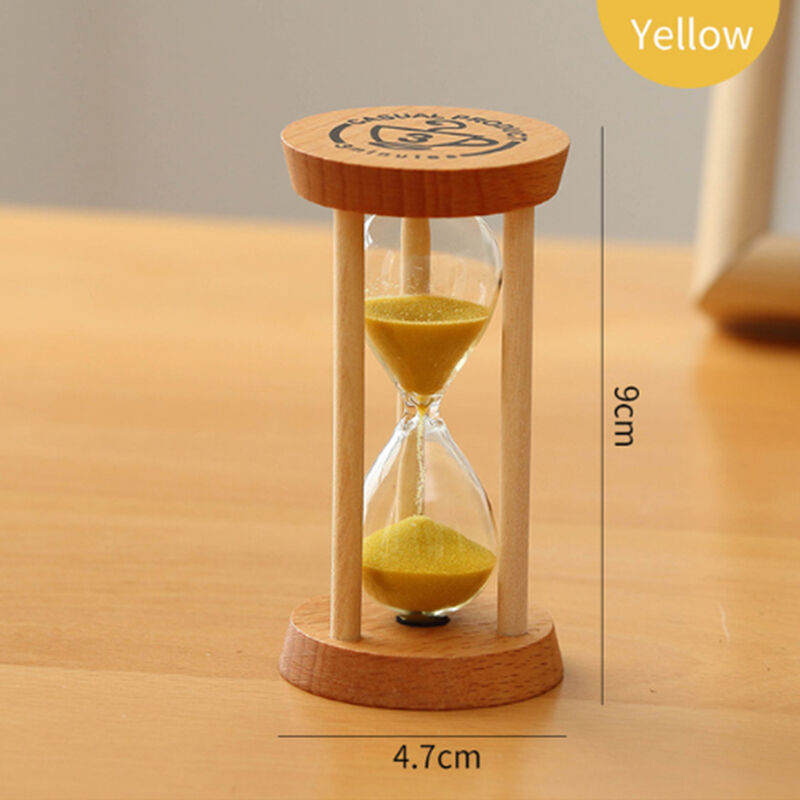 

Reloj de arena Arena temporizador 3 minutos y arena Ronda reloj de reloj temporizador Madera Vidrio, Amarillo