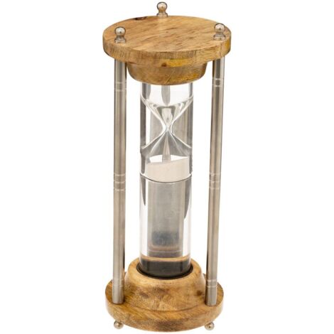Reloj de arena deco Rana Ratán - mango y cristal - H25 cm - Atmosphera créateur d'intérieur