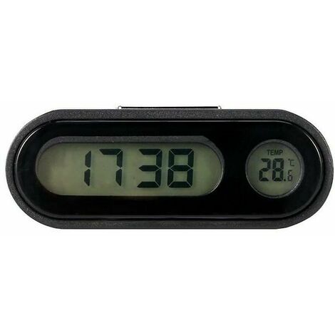 Reloj de coche LangRay, reloj digital de coche con termómetro, mini reloj de salpicadero de coche (reloj digital de coche)
