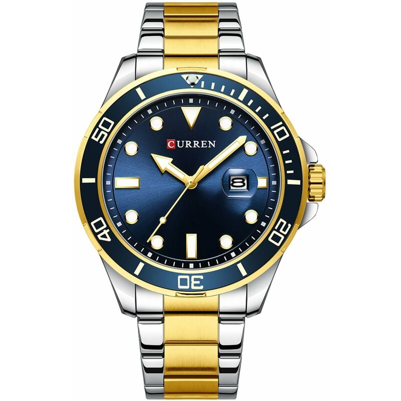 

Reloj de cuarzo para hombre, reloj de pulsera clasico de moda para hombre con banda de acero inoxidable, reloj analogico luminoso, 3ATM, resistente
