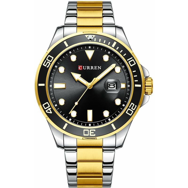 

Reloj de cuarzo para hombre, reloj de pulsera clasico de moda para hombre con banda de acero inoxidable, reloj analogico luminoso, 3ATM, resistente