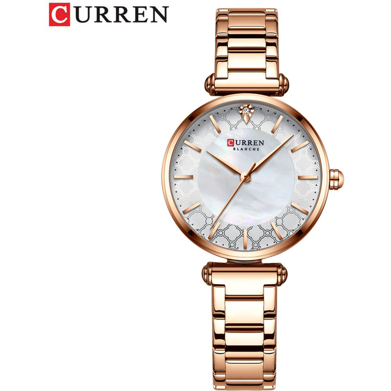 

Reloj de cuarzo para mujer, reloj de pulsera clasico de moda para mujer, 3ATM, resistente al agua con banda de acero inoxidable para uso diario y