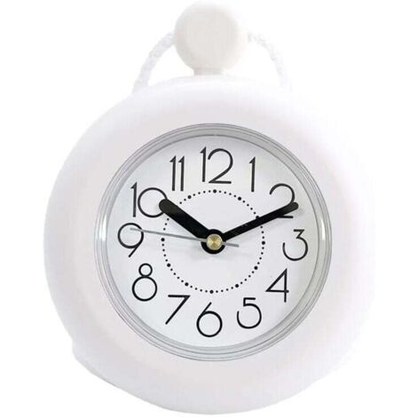 Reloj de ducha KZQ, reloj de baño impermeable, mini reloj de baño, toallero colgante, reloj de pared y de escritorio con doble función, reloj de pared para cocina