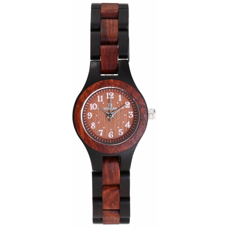

Reloj de madera para mujer Reloj analogico de cuarzo Sandalo Ligero Clasico Relojes casuales Reloj de pulsera vintage - Redear