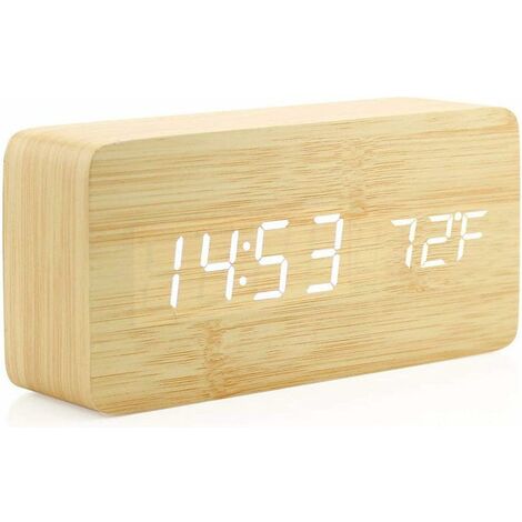 Reloj despertador creativo de madera maciza Aguja de madera de moda Reloj  de mesa pequeño silencioso Reloj de registro Zhivalor BST3006293-2