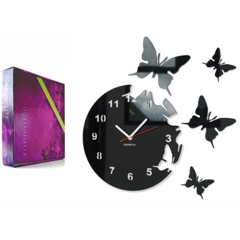 Reloj de mariposa para el salón en colores