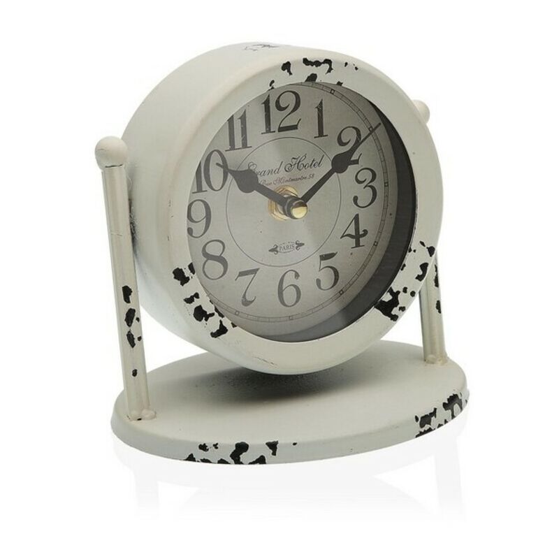 

Reloj de Mesa Blanco Metal (11 x 15 x 15 cm)