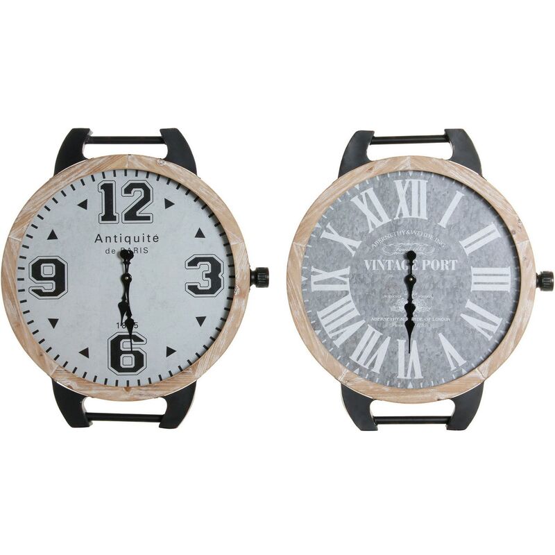 

Reloj de Mesa DKD Home Decor De muñeca Negro Metal Cristal (2 pcs) (65 x 7 x 74 cm)