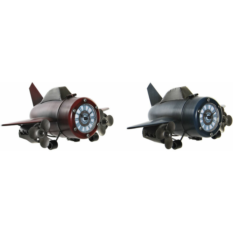 

Reloj de Mesa DKD Home Decor Hierro Avión (35 x 22 x 14 cm) (2 pcs)