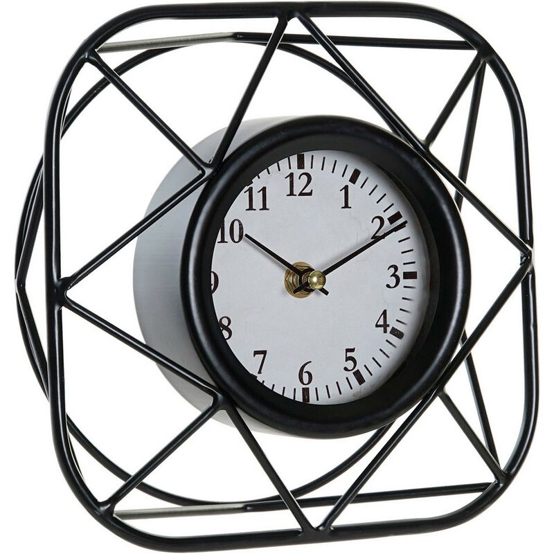 

Reloj de Mesa DKD Home Decor Moderno Negro Hierro (20 x 18 x 20 cm)