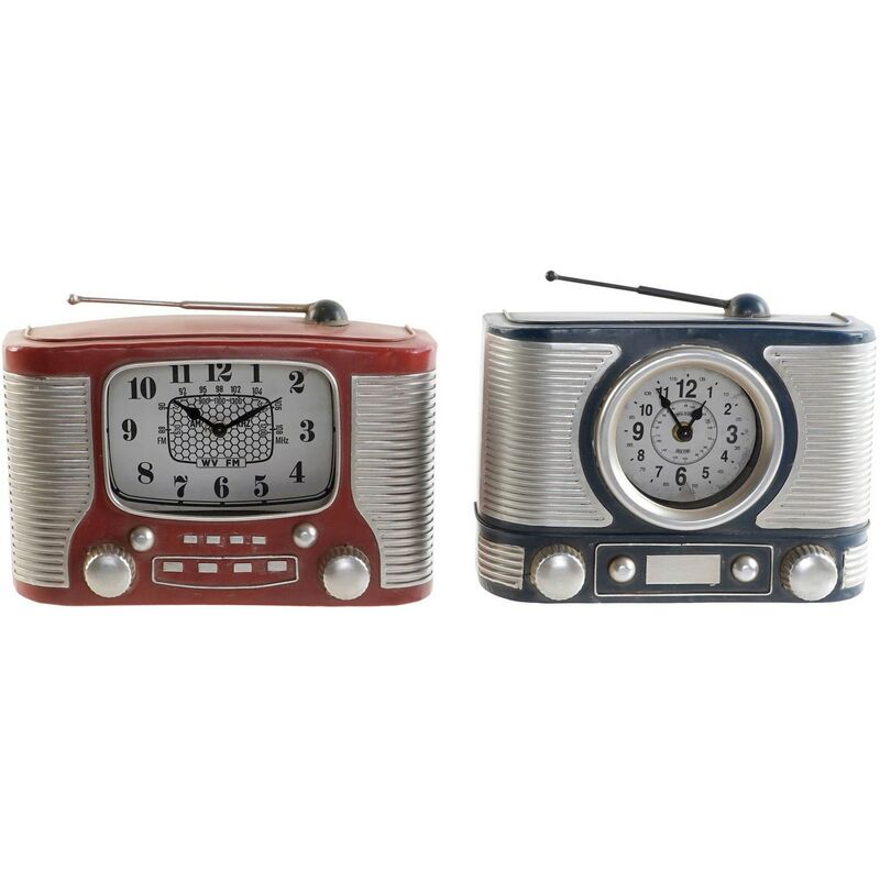 

Reloj de mesa dkd home decor radio hierro madera mdf (2 pcs) (29 x 10 x 21 cm) Rogal